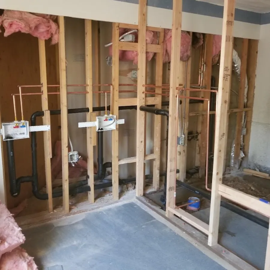 Copper pipe rough-in and plumbing installation in Niskayuna